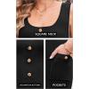 imageArachampampCloz Womens Spring Summer Sleeveless Midi Dress 2025 Bodycon Knit Long Sundress Sun Beach Vacation Resort WearBlack