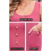 imageArachampampCloz Womens Spring Summer Sleeveless Midi Dress 2025 Bodycon Knit Long Sundress Sun Beach Vacation Resort WearCamellia Pink