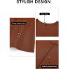 imageArachampampCloz Womens Summer Maxi Dress 2025 Crew Neck Sleeveless Knitted Church Work Business Casual Outfits Long DressesLight Brown