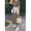 imageArachampampCloz Womens Wool Blend Lightweight Summer Casual T Shirts Maxi Dress 2025Coffee