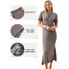 imageArachampampCloz Womens Wool Blend Lightweight Summer Casual T Shirts Maxi Dress 2025Coffee
