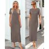 imageArachampampCloz Womens Wool Blend Lightweight Summer Casual T Shirts Maxi Dress 2025Coffee