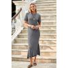 imageArachampampCloz Womens Wool Blend Lightweight Summer Casual T Shirts Maxi Dress 2025Dark Grey