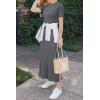 imageArachampampCloz Womens Wool Blend Lightweight Summer Casual T Shirts Maxi Dress 2025Dark Grey