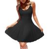 imageArachampampCloz Womens 2025 Summer Dresses Knitted Sleeveless Spring Casual Flowy A Line Beach Vacation Mini SundressBlack