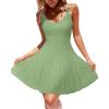 imageArachampampCloz Womens 2025 Summer Dresses Knitted Sleeveless Spring Casual Flowy A Line Beach Vacation Mini SundressLight Green