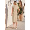 imageArachampampCloz Summer Skirt Sets Women 2 Piece Knit Outfits Short Sleeve Polo Shirts 2025 Fashion Midi Skirt Matching SetsApricot