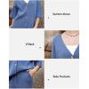 imageArachampampCloz Womens 2 Piece Sets Spring Summer Outfits 2024 Short Sleeve Cardigan Sweaters Wide Leg Pants Lounge TracksuitsBlue