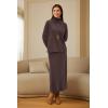 imageArachampampCloz Womens 2 Piece Sweaters Sets Turtleneck Long Sleeve Tops Long Maxi Skirt Casual Fall Fashion 2024 OutfitsCoffee