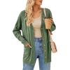 imageArachampampCloz Womens Lightweight Cardigan Sweater Fashion Long Sleeve Summer Casual Outfits with Pocket Cozy CloudsArmy Green