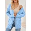 imageArachampampCloz Womens Lightweight Cardigan Sweater Fashion Long Sleeve Summer Casual Outfits with Pocket Cozy CloudsBlue