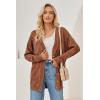 imageArachampampCloz Womens Lightweight Cardigan Sweater Fashion Long Sleeve Summer Casual Outfits with Pocket Cozy CloudsBrown