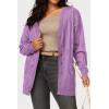 imageArachampampCloz Womens Lightweight Cardigan Sweater Fashion Long Sleeve Summer Casual Outfits with Pocket Cozy CloudsGrey Purple