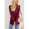 imageArachampampCloz Womens Lightweight Cardigan Sweater Fashion Long Sleeve Summer Casual Outfits with Pocket Cozy CloudsWine