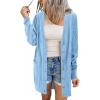 imageArachampampCloz Womens Lightweight Cardigan Sweater Fashion Long Sleeve Summer Casual Outfits with Pocket Cozy CloudsBlue
