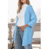 imageArachampampCloz Womens 2025 Summer 34 Short Sleeve Open Front Lightweight Outfit Cardigan Casual Kimono Beach SweaterLight Blue