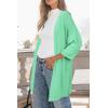 imageArachampampCloz Womens 2025 Summer 34 Short Sleeve Open Front Lightweight Outfit Cardigan Casual Kimono Beach SweaterPea Green