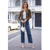 imageArachampampCloz Womens 2025 Summer Lightweight Cardigan Long Sleeve Cable Knit Hollow Out Bow Embroidery TopsBrown