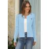 imageArachampampCloz Womens 2025 Summer Lightweight Cardigan Long Sleeve Cable Knit Hollow Out Bow Embroidery TopsLight Blue