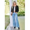 imageArachampampCloz Womens Waffle Cropped Cardigan Ultra Stretchy 2025 Spring Soft Chunky Button Business Casual SweatersBlack