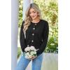 imageArachampampCloz Womens Waffle Cropped Cardigan Ultra Stretchy 2025 Spring Soft Chunky Button Business Casual SweatersBlack