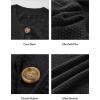 imageArachampampCloz Womens Waffle Cropped Cardigan Ultra Stretchy 2025 Spring Soft Chunky Button Business Casual SweatersBlack