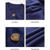 imageArachampampCloz Womens Waffle Cropped Cardigan Ultra Stretchy 2025 Spring Soft Chunky Button Business Casual SweatersBlue