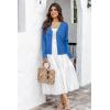 imageArachampampCloz Womens Soft Cropped Cardigan Casual Lightweight Shrug Sweater TopsBlue