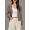 imageArachampampCloz Womens Soft Cropped Cardigan Casual Lightweight Shrug Sweater TopsCamel