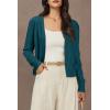imageArachampampCloz Womens Soft Cropped Cardigan Casual Lightweight Shrug Sweater TopsDark Green