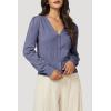 imageArachampampCloz Womens Soft Cropped Cardigan Casual Lightweight Shrug Sweater TopsGrey Bule