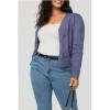 imageArachampampCloz Womens Soft Cropped Cardigan Casual Lightweight Shrug Sweater TopsGrey Bule