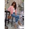 imageArachampampCloz Womens Soft Cropped Cardigan Casual Lightweight Shrug Sweater TopsPink