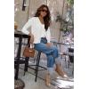 imageArachampampCloz Womens Soft Cropped Cardigan Casual Lightweight Shrug Sweater TopsWhite