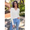 imageArachampampCloz Womens Soft Cropped Cardigan Casual Lightweight Shrug Sweater TopsWhite