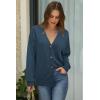 imageArachampampCloz Womens Wool Blend Lightweight Summer Business Casual Cardigan SweatersArmy Blue