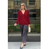 imageArachampampCloz Womens Wool Blend Lightweight Summer Business Casual Cardigan SweatersBerry Red