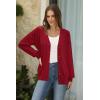 imageArachampampCloz Womens Wool Blend Lightweight Summer Business Casual Cardigan SweatersBerry Red