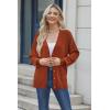 imageArachampampCloz Womens Wool Blend Lightweight Summer Business Casual Cardigan SweatersCaramel Red