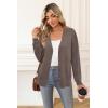 imageArachampampCloz Womens Wool Blend Lightweight Summer Business Casual Cardigan SweatersCoffee