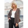 imageArachampampCloz Womens Wool Blend Lightweight Summer Business Casual Cardigan SweatersCoffee