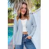 imageArachampampCloz Womens Wool Blend Lightweight Summer Business Casual Cardigan SweatersLight Blue