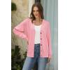 imageArachampampCloz Womens Wool Blend Lightweight Summer Business Casual Cardigan SweatersPink