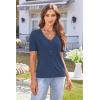 imageArachampampCloz Womens Wool Blended Cropped Cardigan Sweater 2025 Short Sleeve Shrug Business Casual Outfits Lightweight TopBlue
