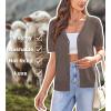 imageArachampampCloz Womens Wool Blended Cropped Cardigan Sweater 2025 Short Sleeve Shrug Business Casual Outfits Lightweight TopCoffee