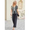 imageArachampampCloz Womens Wool Blended Cropped Cardigan Sweater 2025 Short Sleeve Shrug Business Casual Outfits Lightweight TopDark Gray