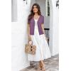 imageArachampampCloz Womens Wool Blended Cropped Cardigan Sweater 2025 Short Sleeve Shrug Business Casual Outfits Lightweight TopPurple