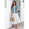imageArachampampCloz Womens Wool Blended Cropped Cardigan Sweater 2025 Short Sleeve Shrug Business Casual Outfits Lightweight TopSteel Blue