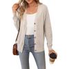 imageArachampampCloz Womens Wool Blend Lightweight Summer Business Casual Cardigan SweatersApricot