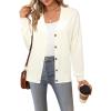 imageArachampampCloz Womens Wool Blend Lightweight Summer Business Casual Cardigan SweatersWhite